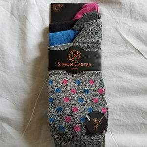 Simon Carter London 3pk Men's Socks 8-12 NWT